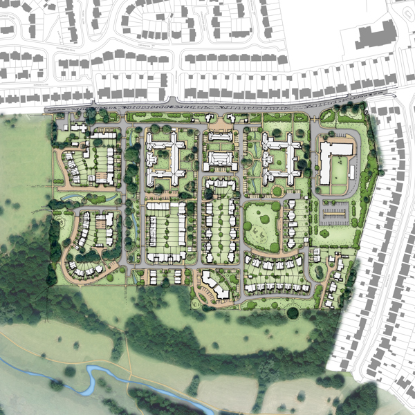 Planning achieved for 290 residential units within the Gr...